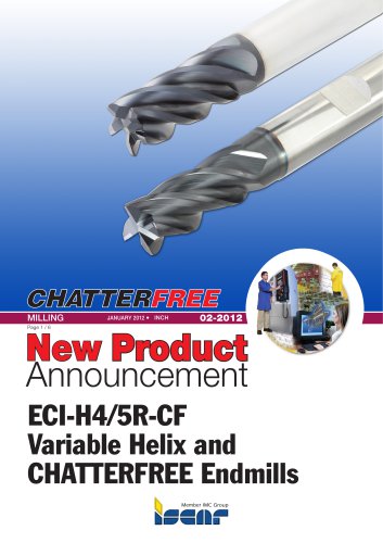 ECI-H4/5R-CF Variable Helix and CHATTERFREE Endmills