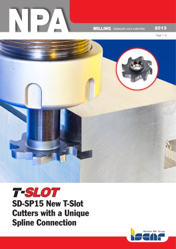 SD-SP15 New T-Slot Cutters with a Unique Spline Connection