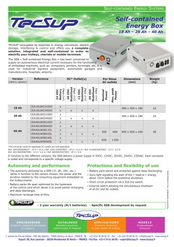 SEB (Self-contained Energy Boxes)