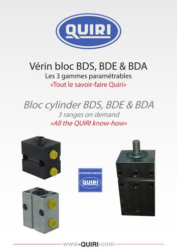 Vérin bloc BDS, BDE & BDA