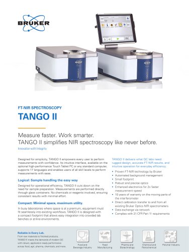 TANGO II FT-NIR Spectrometer