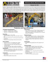 40-SE Stationary Electric Material Handler specification sheet