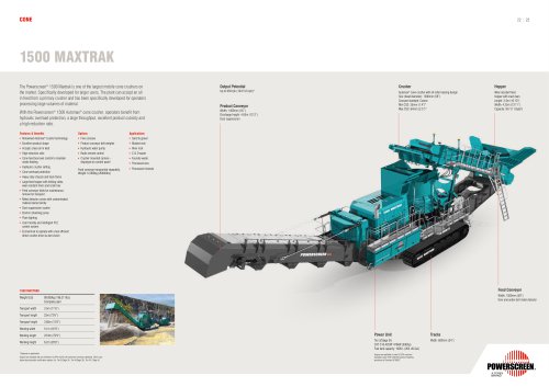 Powerscreen 1500 Maxtrak Crushing