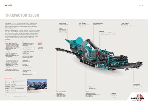 Powerscreen Trackpactor 320SR Impact Crusher