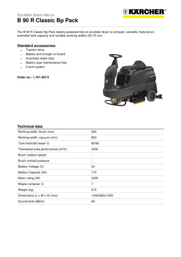 B 90 R Classic Scrubber drier