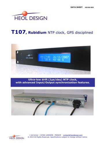 T107 Rubidium GPS primary clock