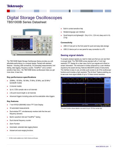 Digital Storage Oscilloscopes TBS1000B