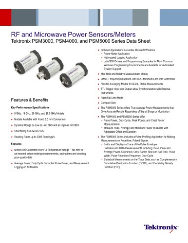 RF and Microwave Power Sensors/Meters