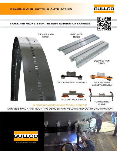 A track mounting device for any material WELDING AND CUTTING track and magnets for the kat ® automation carriage