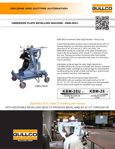 UNDERSIDE PLATE BEVELLING MACHINE - KBM-28U®