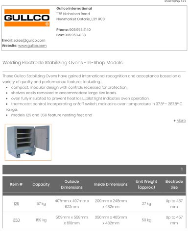 Welding Electrode Stabilizing Ovens