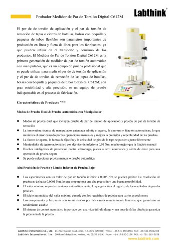 612M Digital Torquímetro de Tapas
