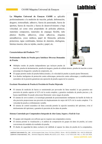 Control de calidad de envases de leche e instrumento de prueba de lengüetas de apertura