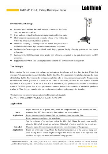 Dart Impact Test Lab Equipment