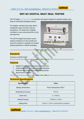 HST-H3 DIGITAL HEAT SEAL TESTER