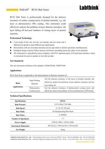 Ink layer and photosensitive coating abrasion resistance tester