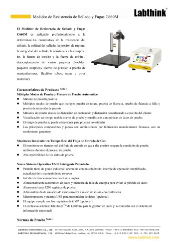 Instrumento de prueba de integridad de envases de alimentos enlatados para mascotas