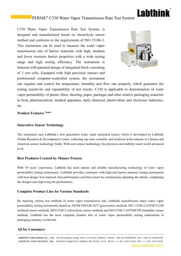 Moisture Vapor Transmission Tester