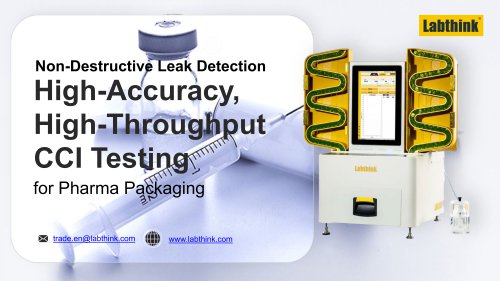 Non-Destructive Leak Detection - CCI Testing for Pharma Packaging
