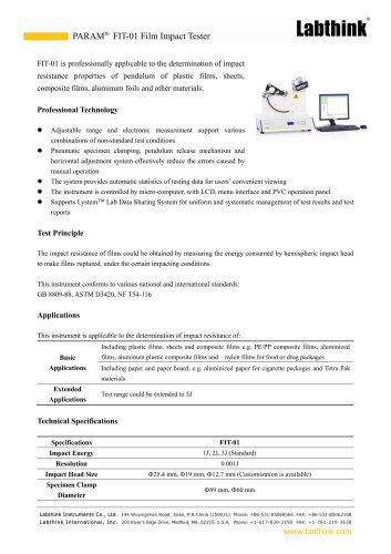 PARAM FIT-01 Film Impact Tester