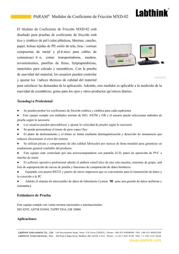 PARAM Medidor de Coeficiente de Fricción MXD-02