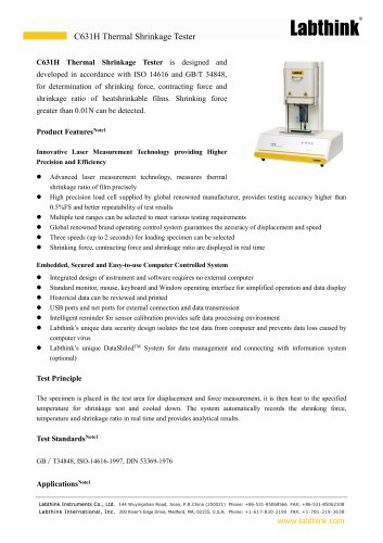 Thermal Shrink Force Measuring Device for Soft Packages