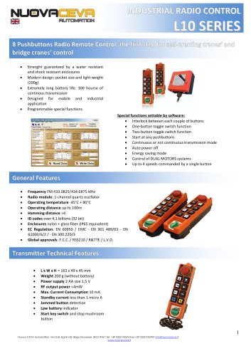 Pushbuttons Remote Controls - SAGA-L10_1 / SAGA-L10