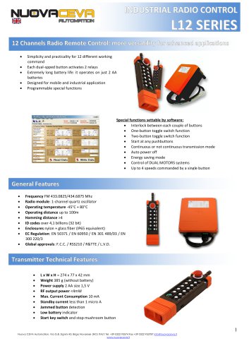 Pushbuttons Remote Controls - SAGA-L12_1 / SAGA-L12