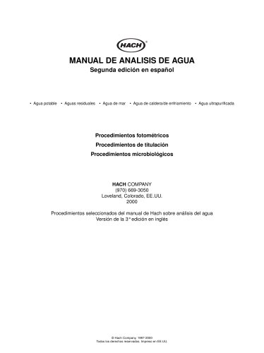 Manual de Análisis de Agua