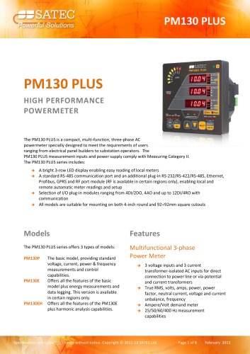 PM130 PLUS Datasheet