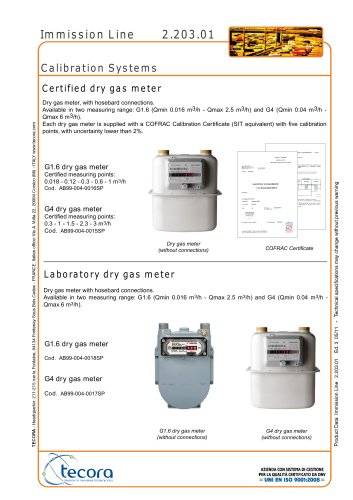 Dry Gas meter