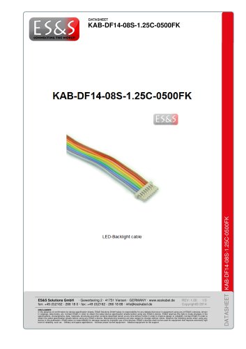 KAB-DF14-08S-1.25C-0500FK Data Sheet