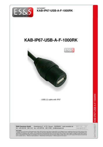 KAB-IP67-USB-A-F-1000RK