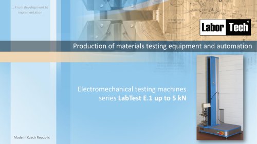 Electromechanical testing machines series LabTest E.1 up to 5 kN