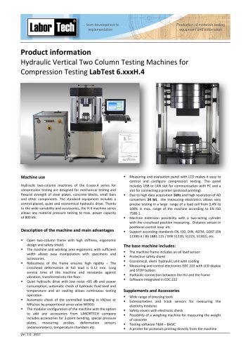 servo-hydraulic testing machine LabTest 6.xxxH.4 series