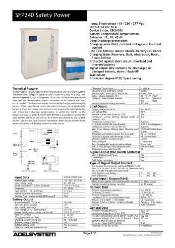 Auxiliary Power Supply EN54.4 - SFP240W