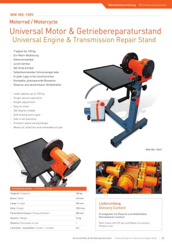 ww-MG-150/V Engine Repair Stand