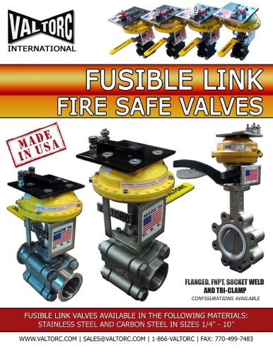 FIRE SAFE FUSIBLE LINK VALVE