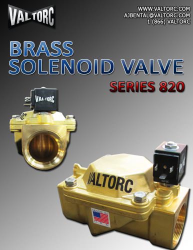 Series 820 Brass Solenoid Valves (3/4" - 2")