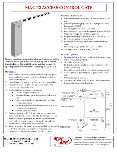 MAG-12 Small Profile Gate