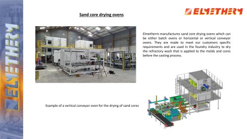 Sand core drying ovens