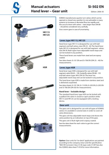 Manual actuators