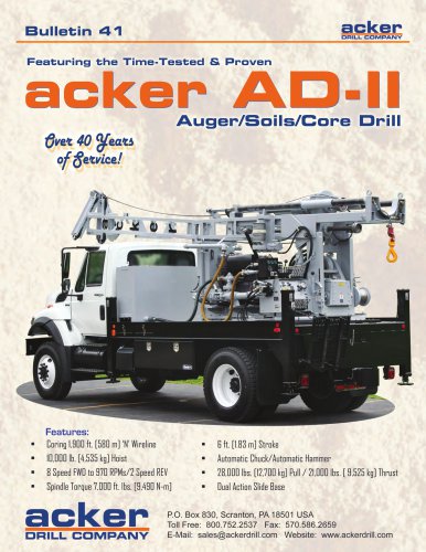 acker AD-II Auger/Soils/Core Dril