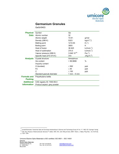 Germanium Granules