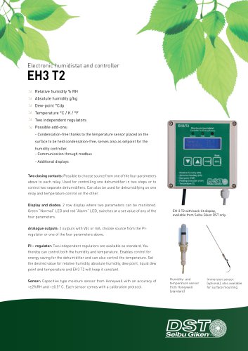 EH3  T2 -Electronic humidistat and controller