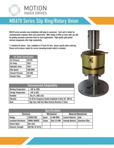 MX470 Slip Ring Brochure