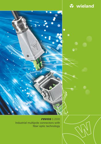 revos E-2000 - Industrial multipole connectors with fiber optic technology