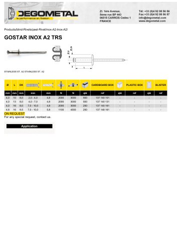 GOSTAR INOX A2 TRS