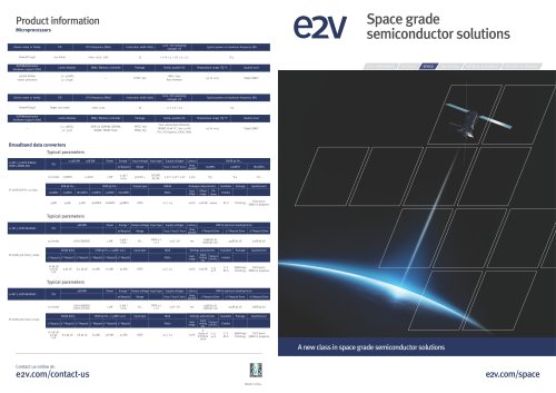 Space grade semiconductor solutions brochure