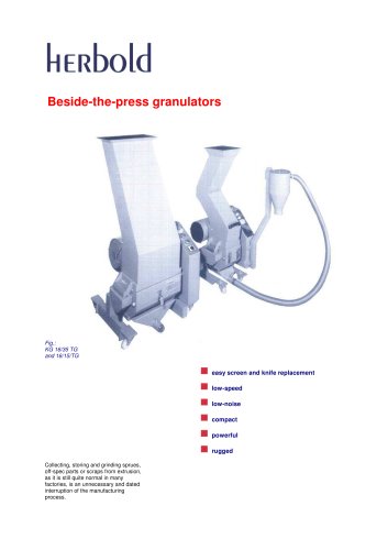 Beside-the-press granulators